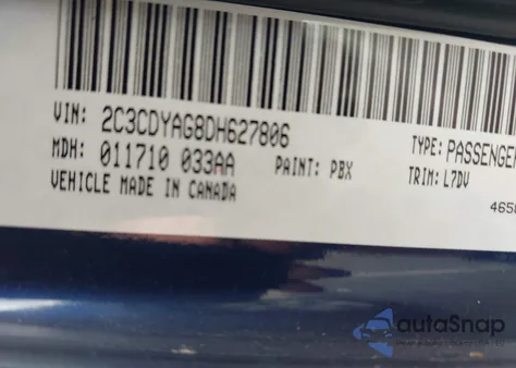 2013 Dodge Challenger Sxt из США, поврежденный, VIN 2C3CDYAG8DH627806